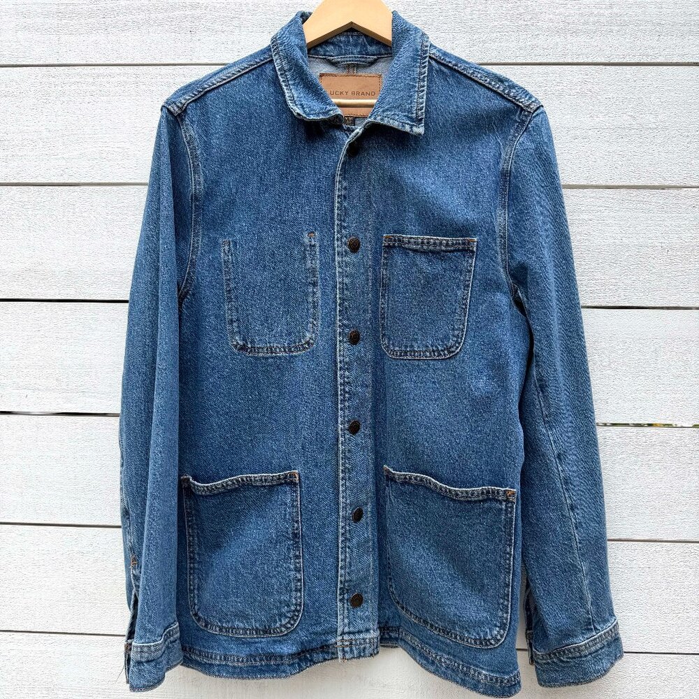 Men's Lucky Brand Denim Choer Coat, Size Medium, Medium Wash